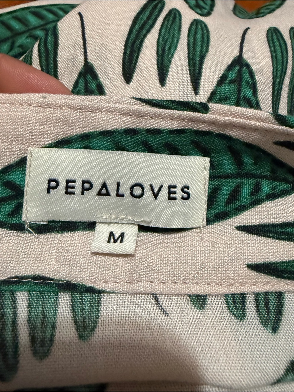 PEPALOVES Green Leaf Print A-Line Skirt - Women - Picture 4 of 8